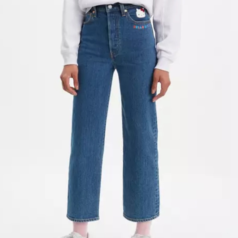 LEVI'S X HELLO KITTY RIBCAGE STRAIGHT ANKLE WOMEN'S JEANS